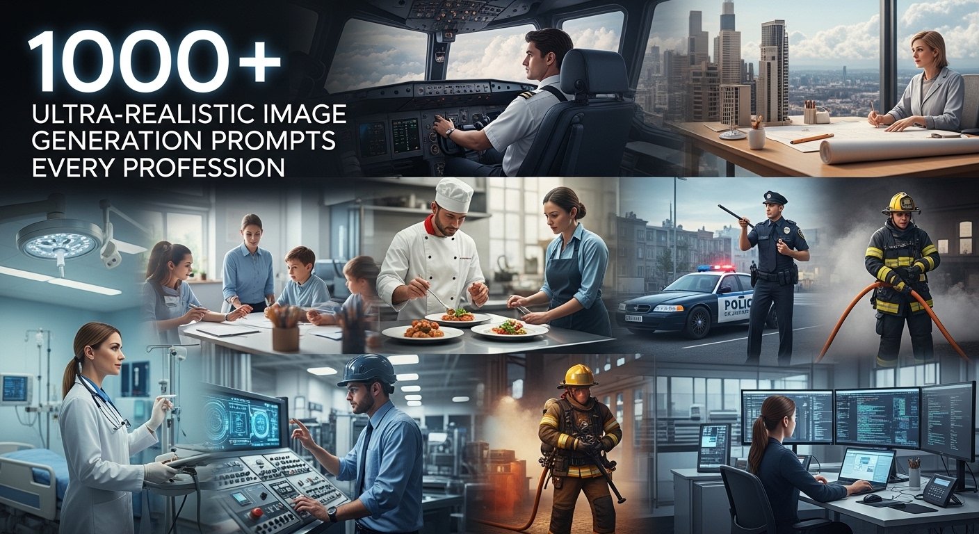 1000+ ultra realistic image generation prompts every profession