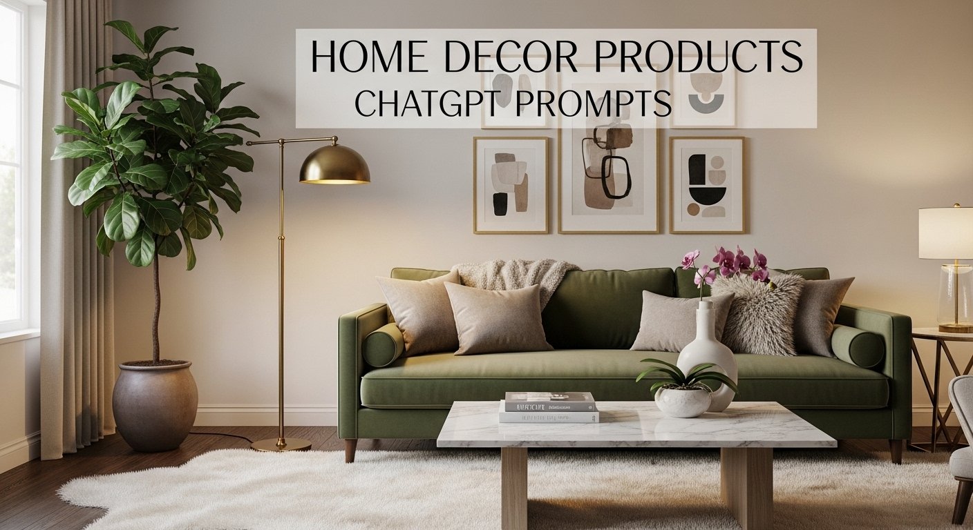 Home decor products chat gpt prompts